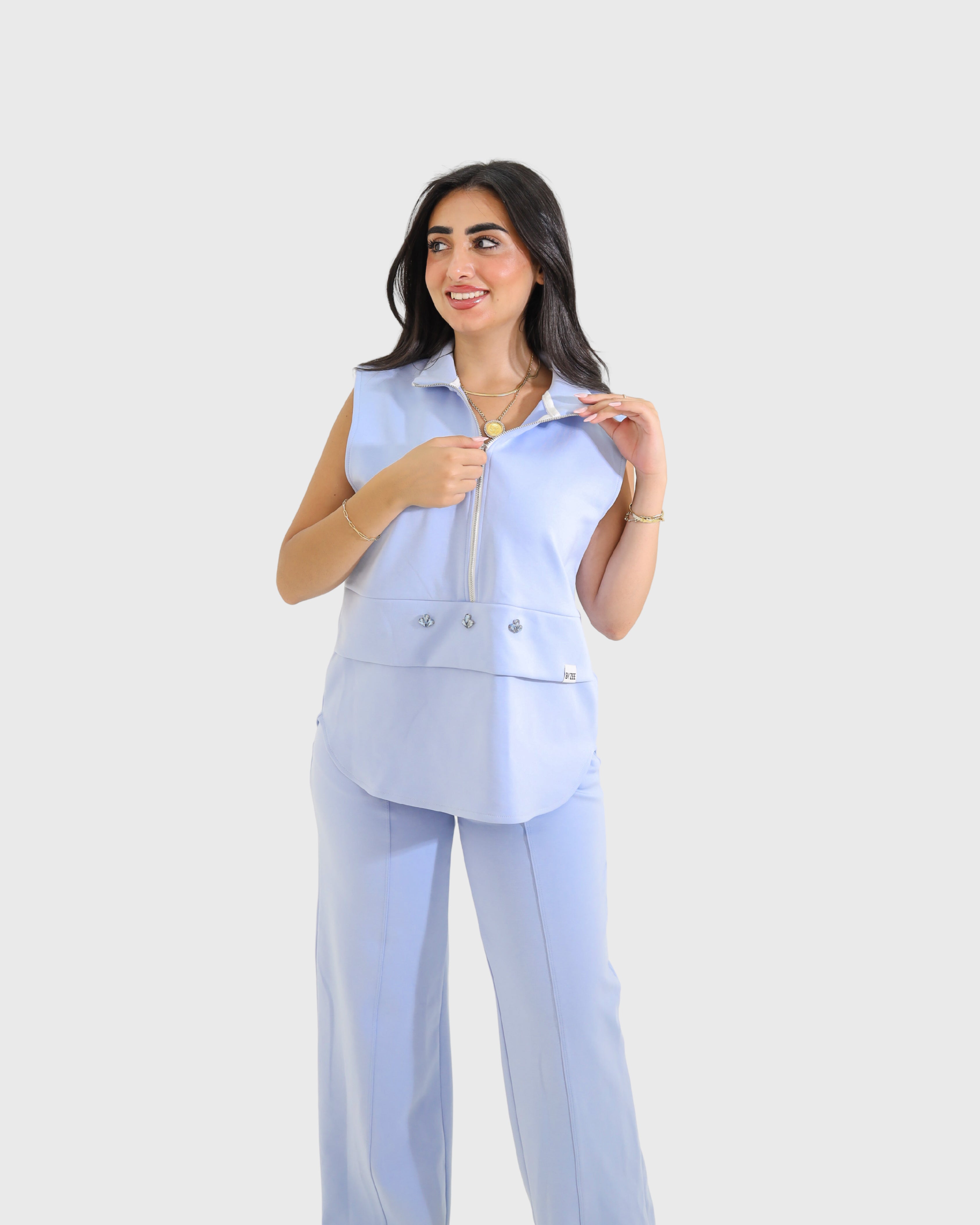 Sleeveless set - Baby blue