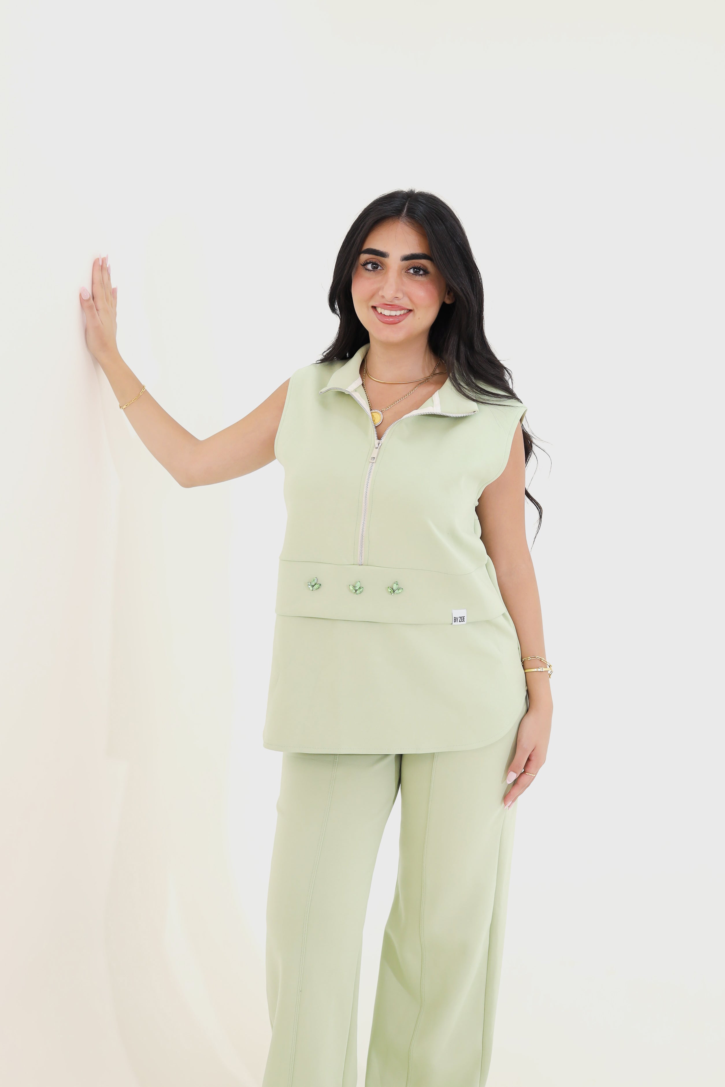 Sleeveless set - Pistachio