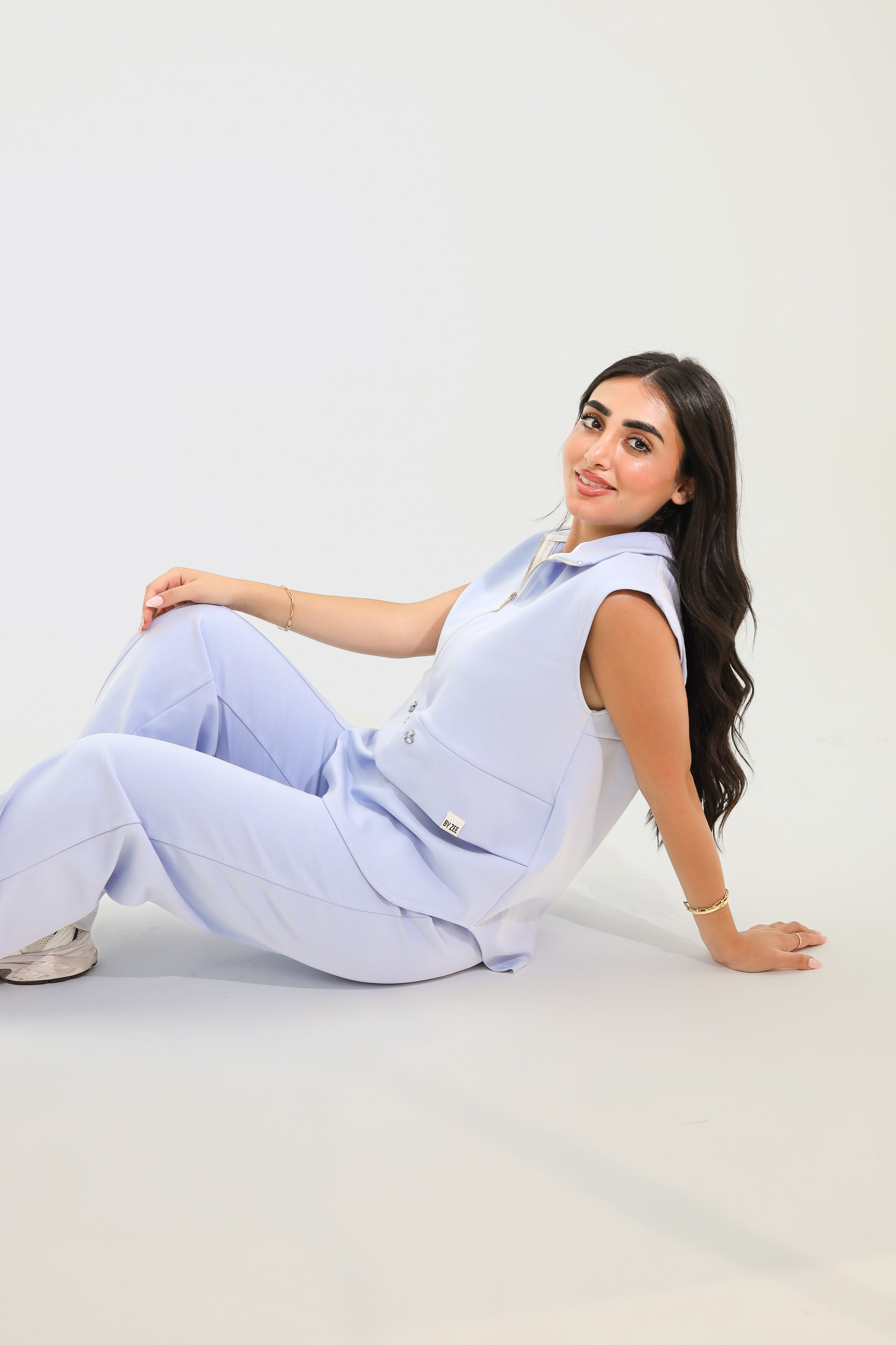 Sleeveless set - Baby blue