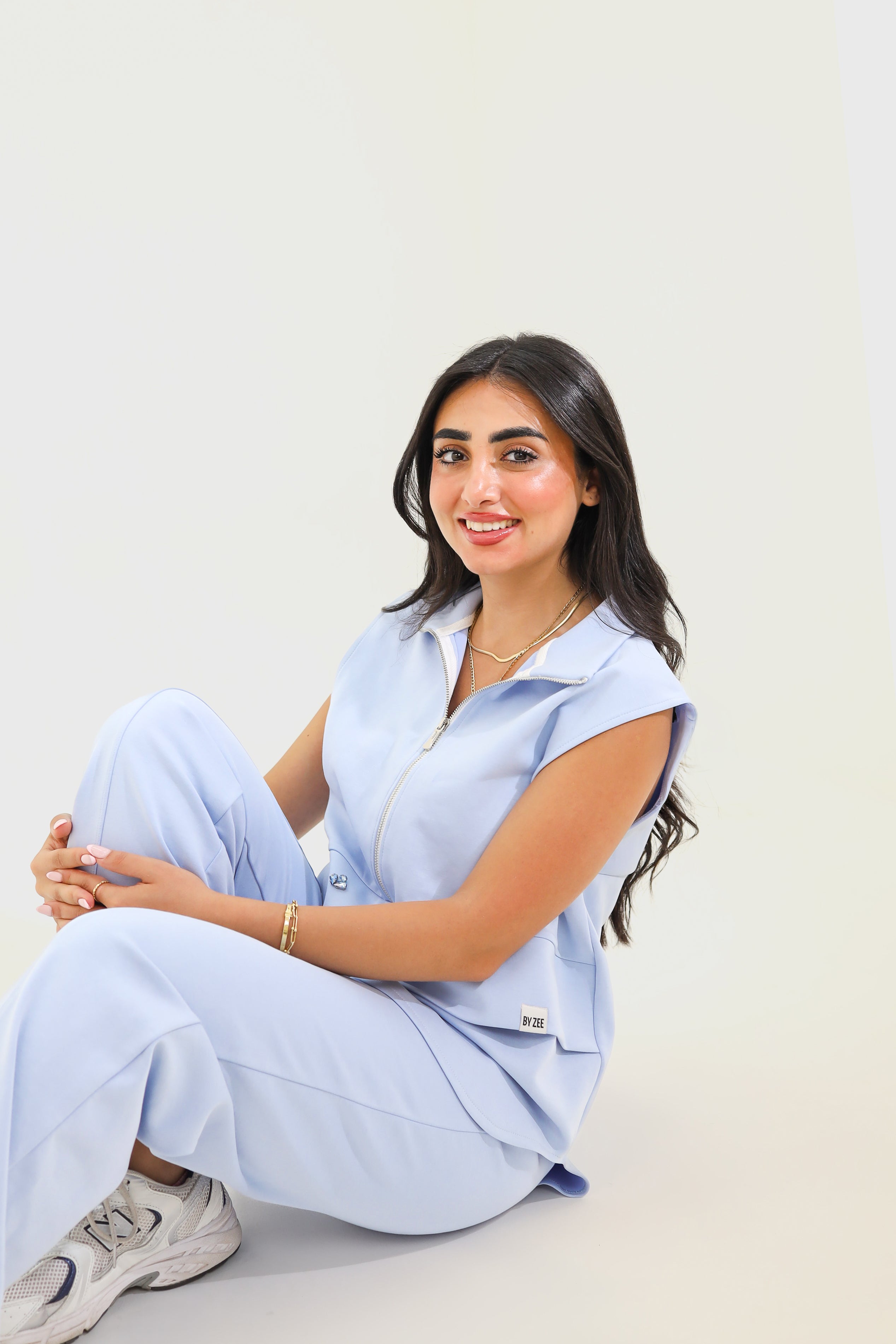 Sleeveless set - Baby blue