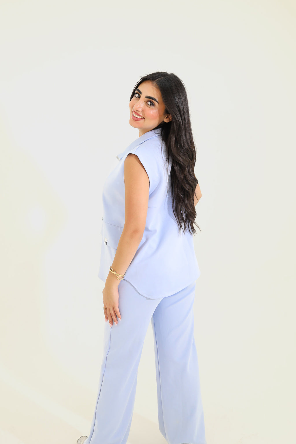 Sleeveless set - Baby blue