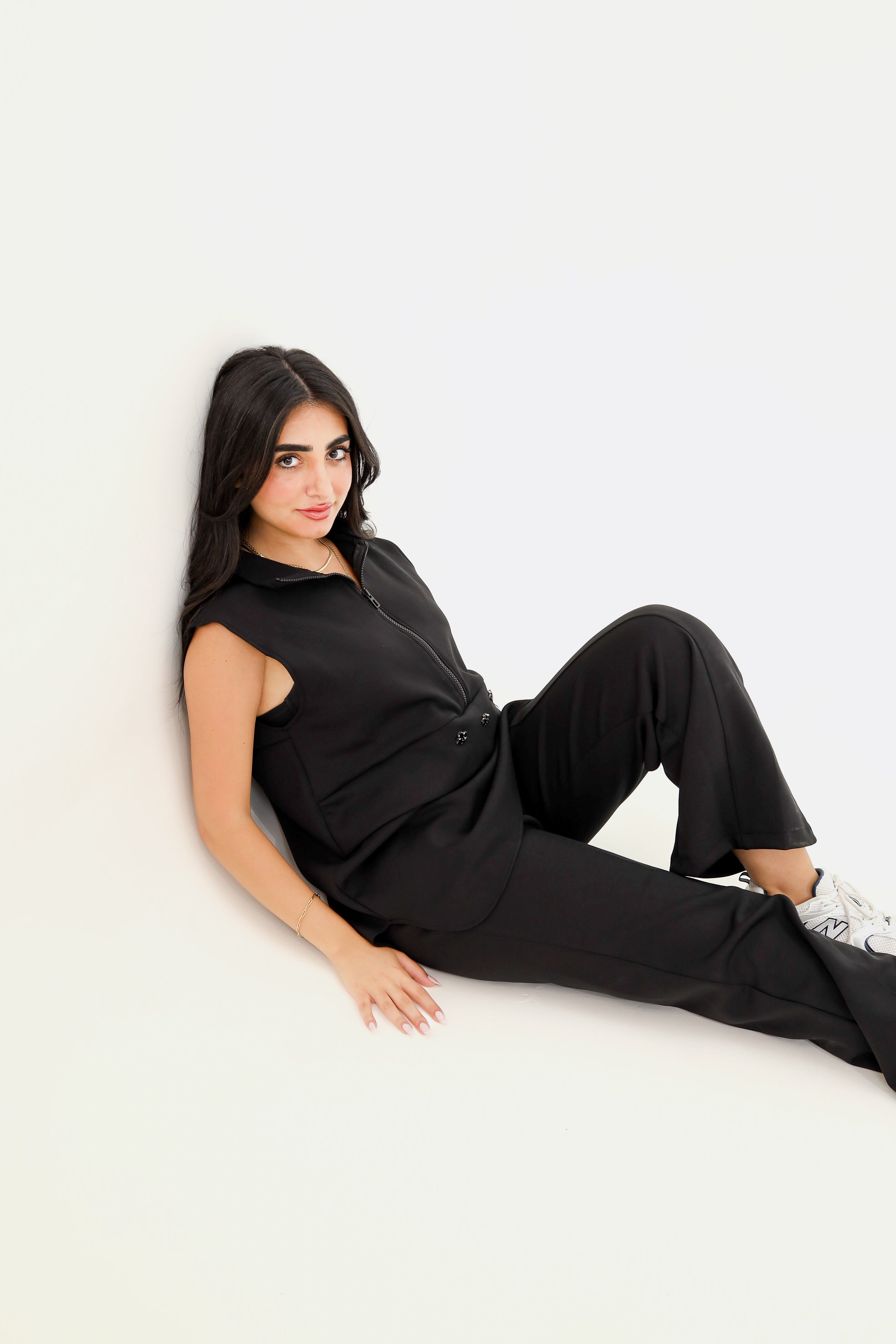Sleeveless set - Black