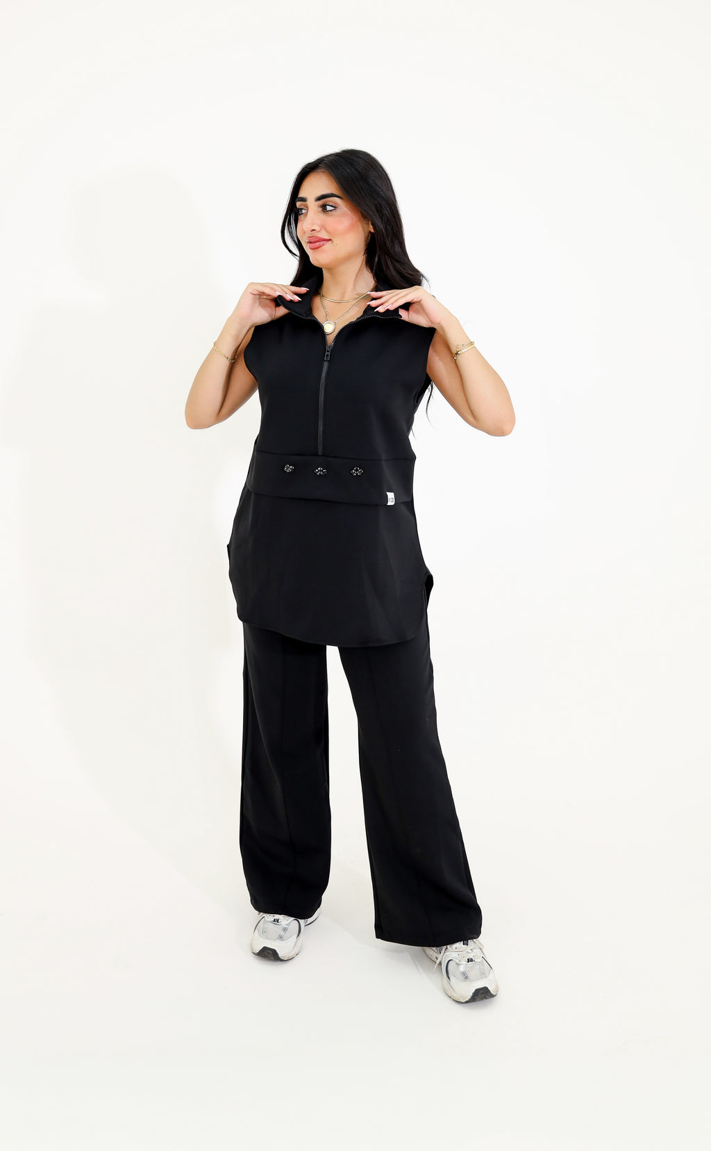 Sleeveless set - Black
