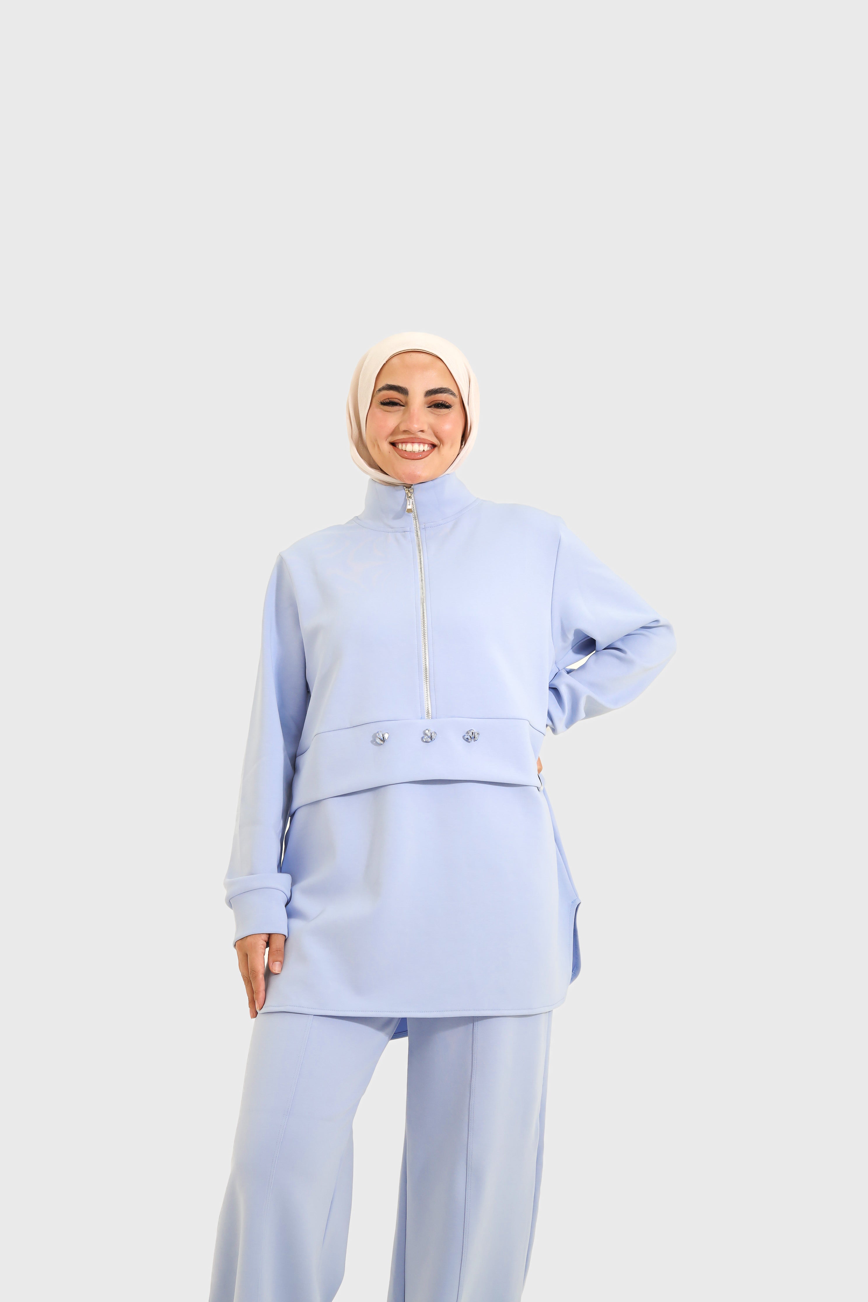 Long sleeved set - Baby blue