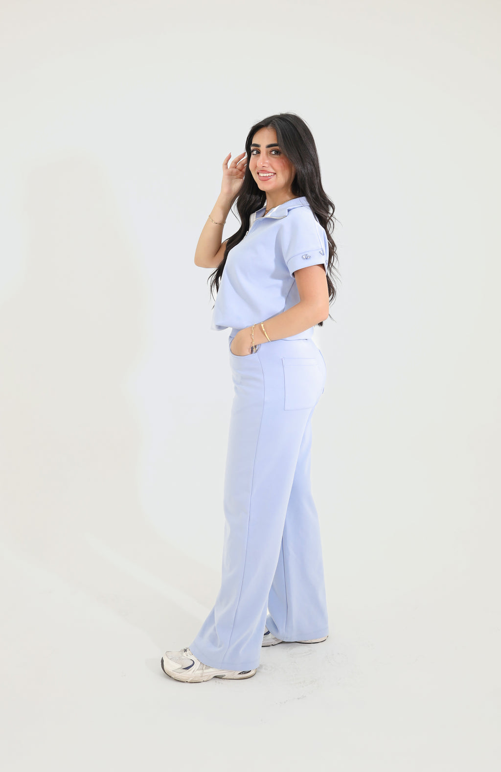 Short sleeved set - Baby blue