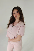 Embellished Scuba - Baby Pink