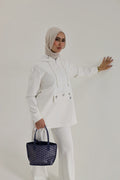 Embellished Scuba - White Long