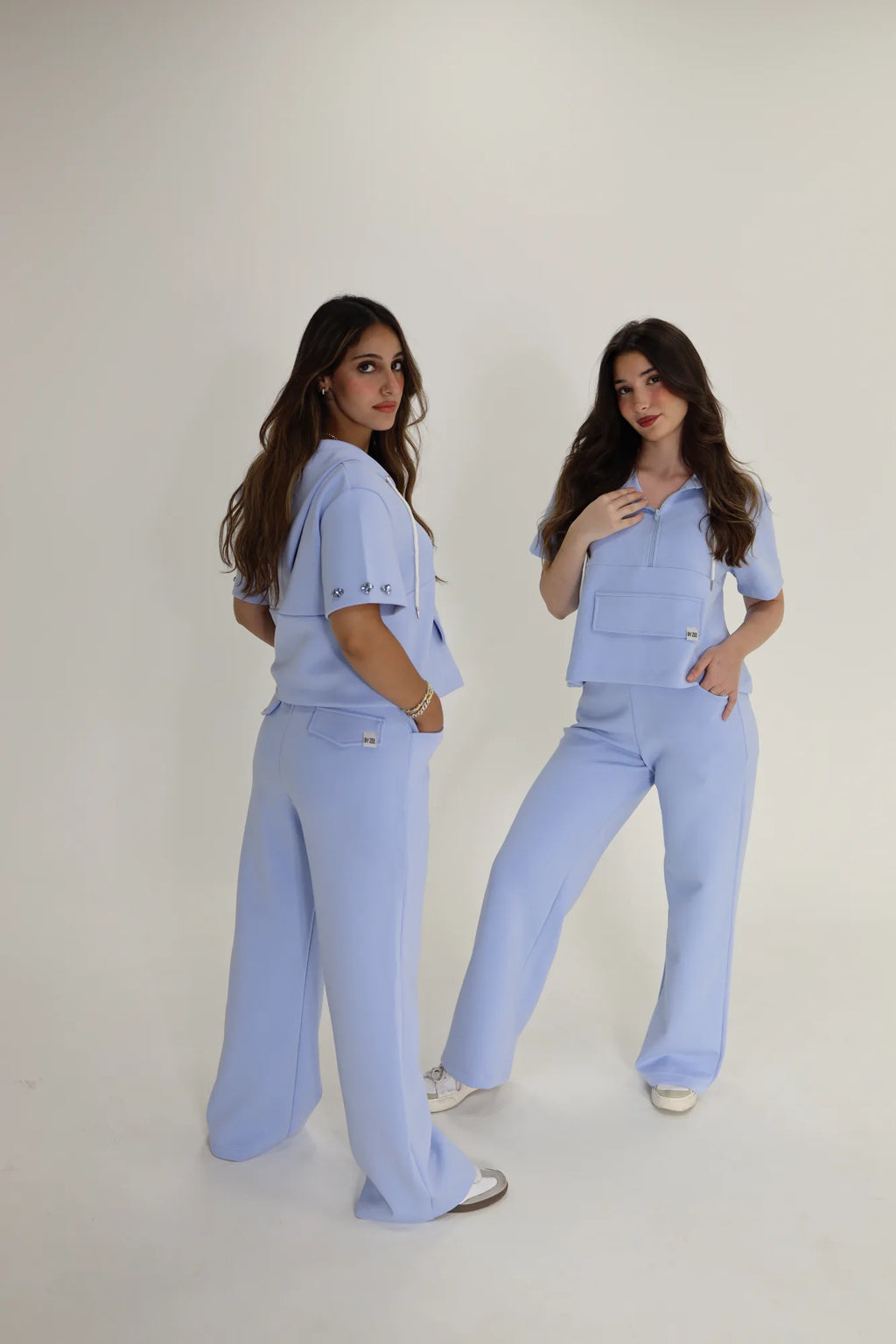 Embellished Scuba - Baby Blue