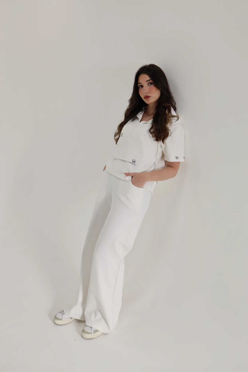 Embellished Scuba - White