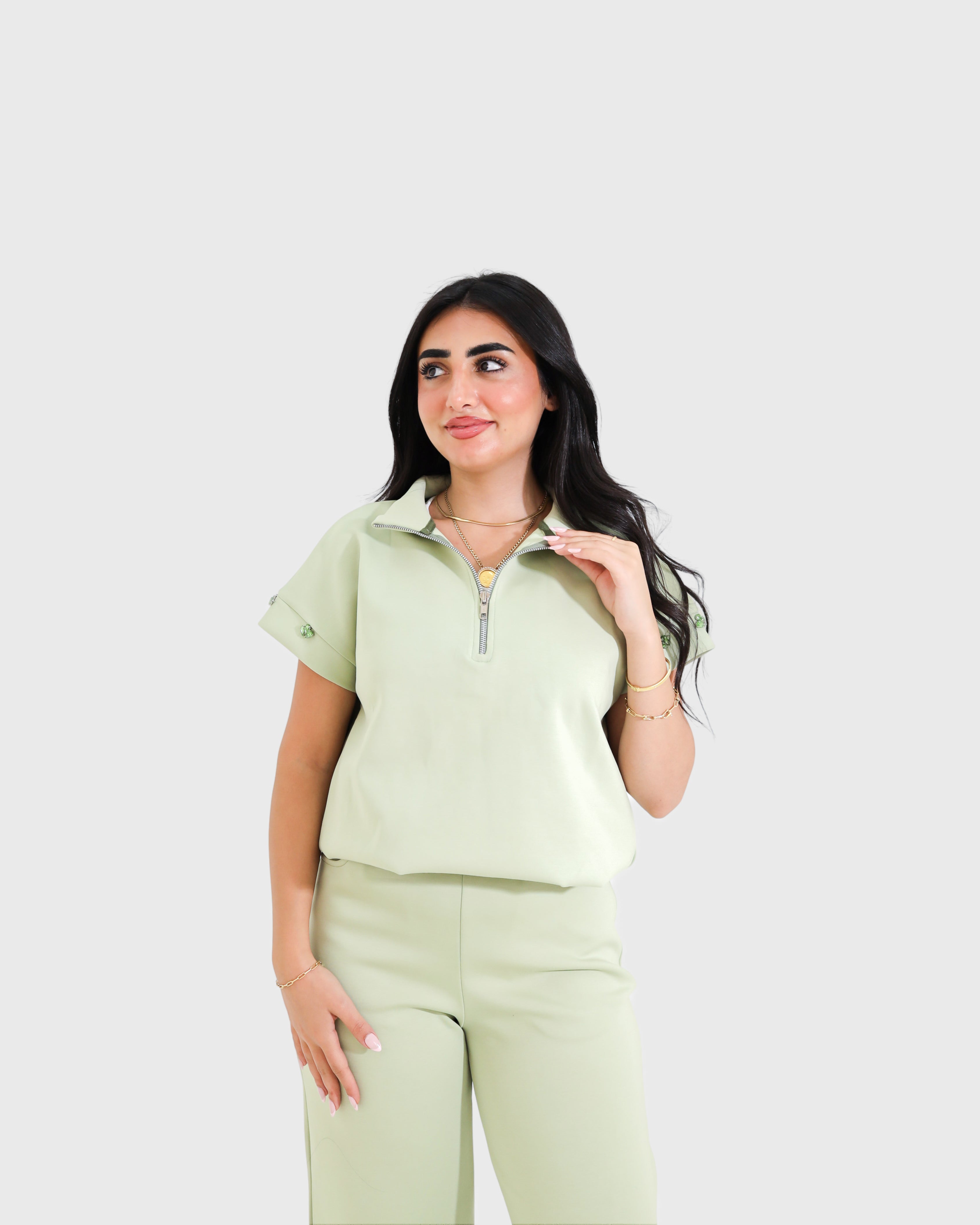 Short sleeved set - Pistachio