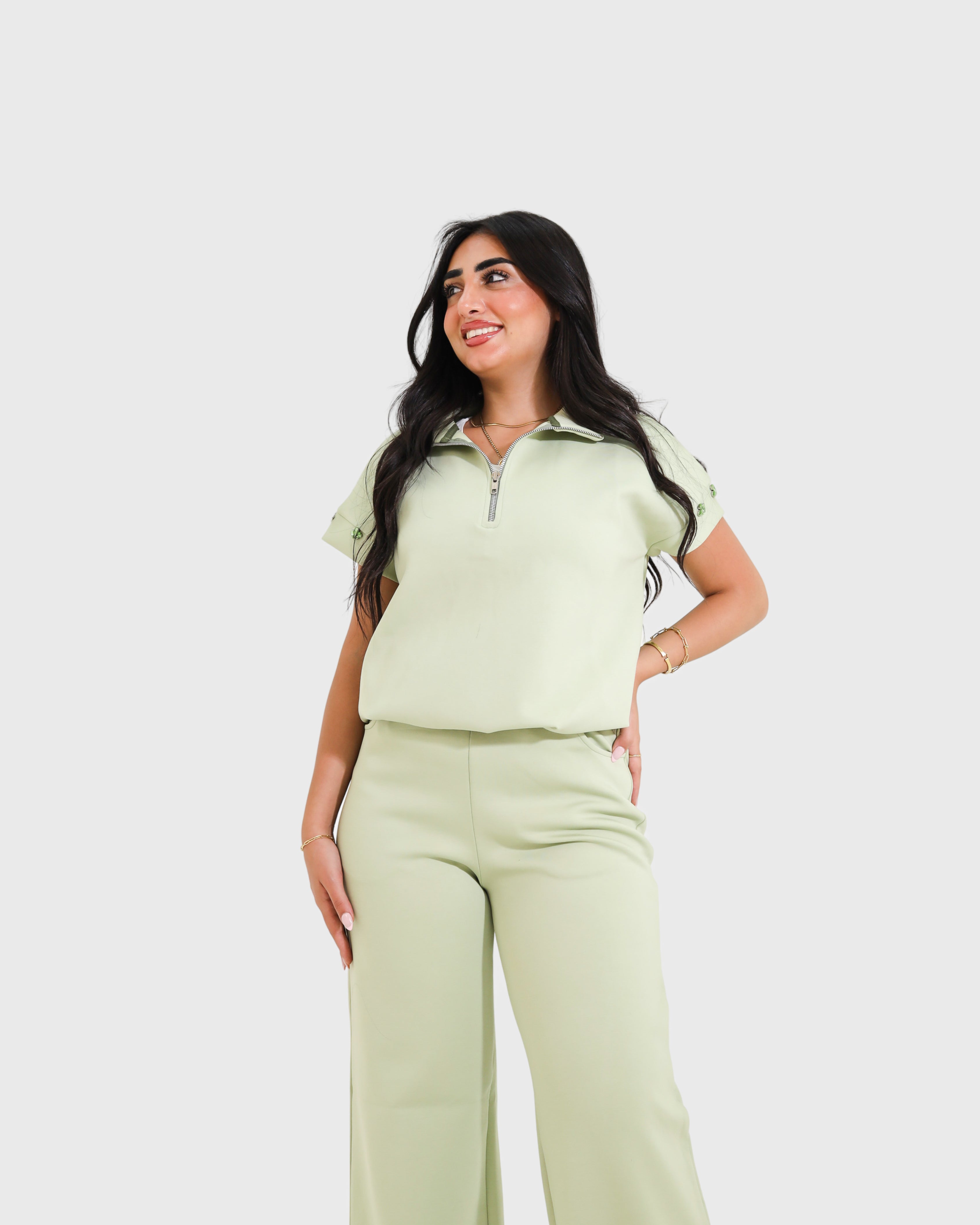 Short sleeved set - Pistachio