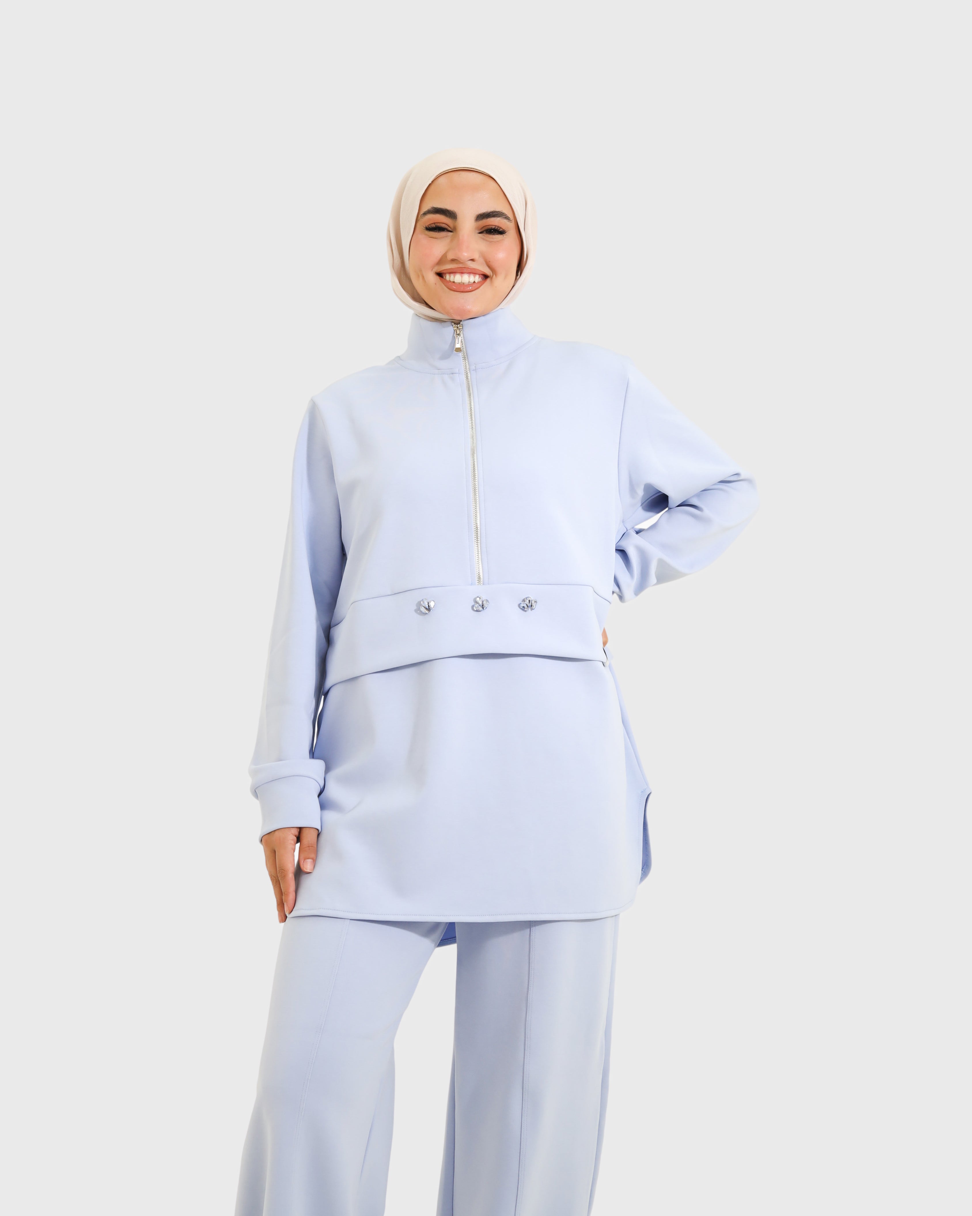 Long sleeved set - Baby blue