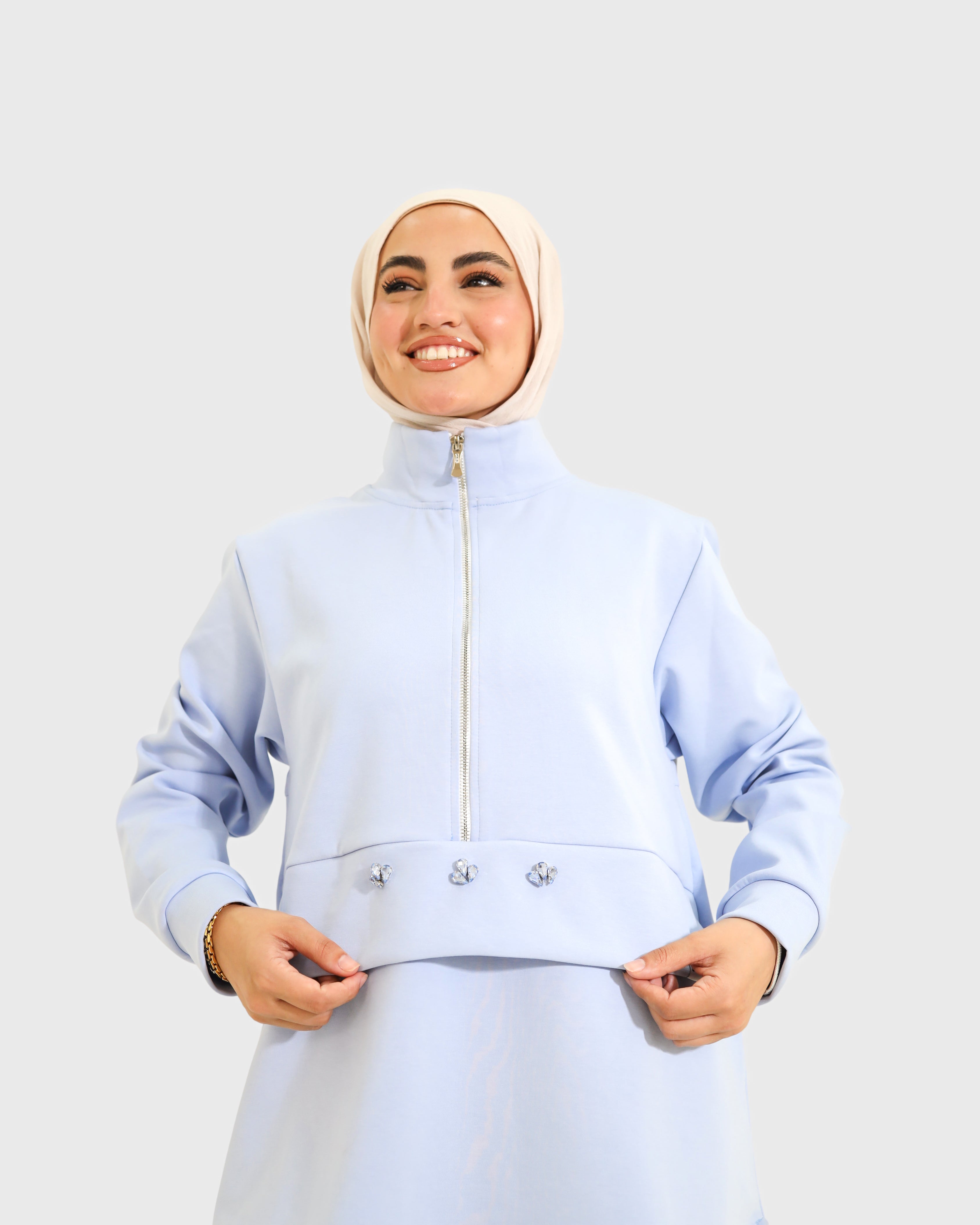 Long sleeved set - Baby blue