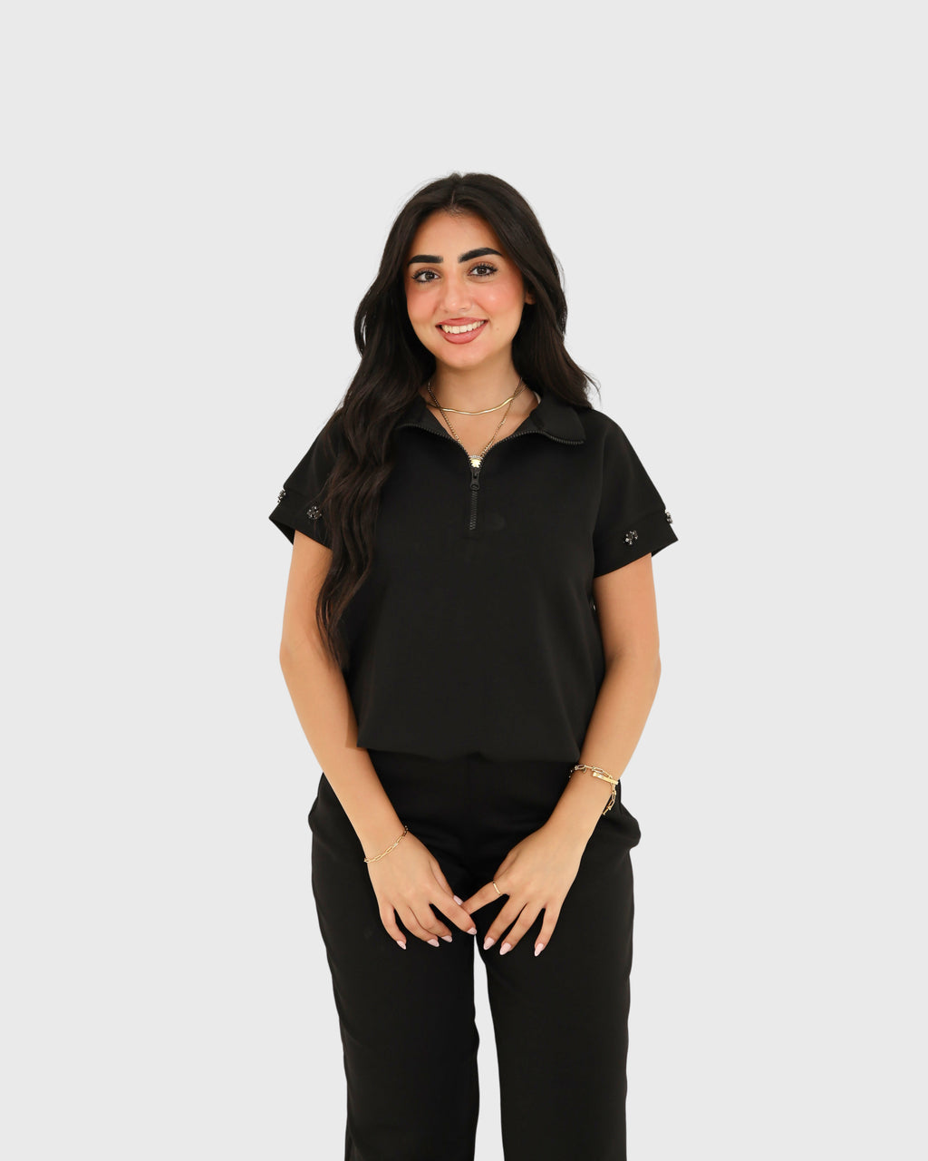 Short sleeved set - Black