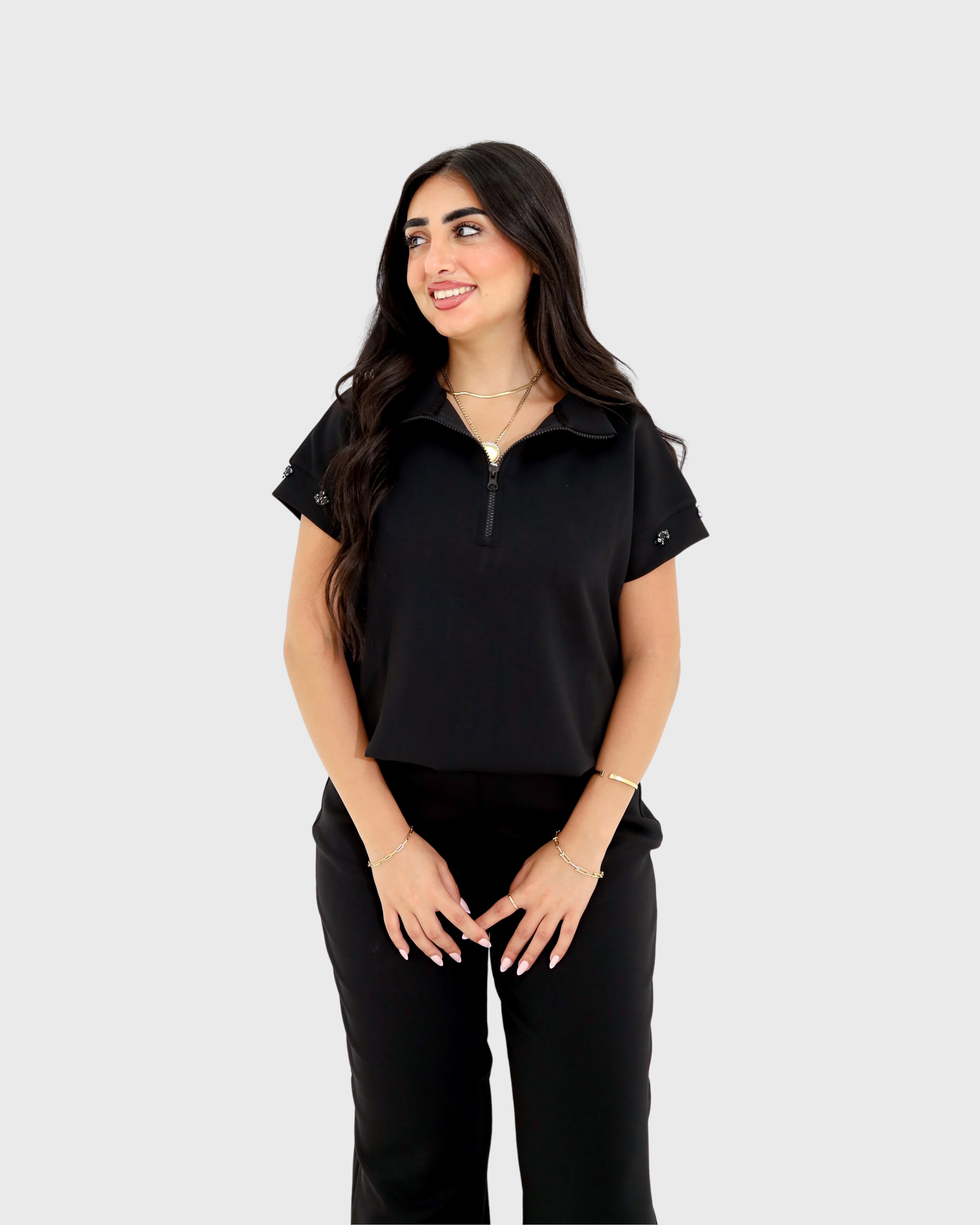 Short sleeved set - Black