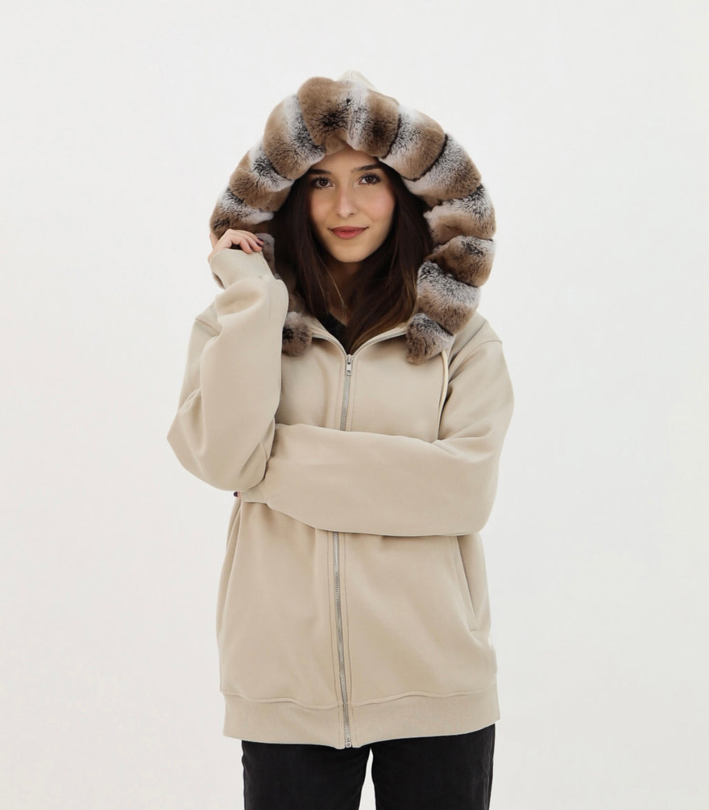 “Taupe” Hoodie Jacket