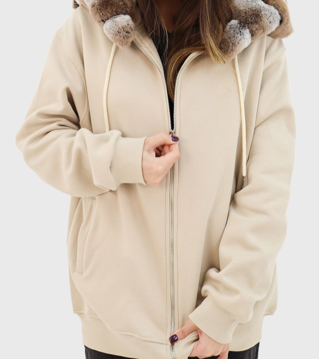 “Taupe” Hoodie Jacket