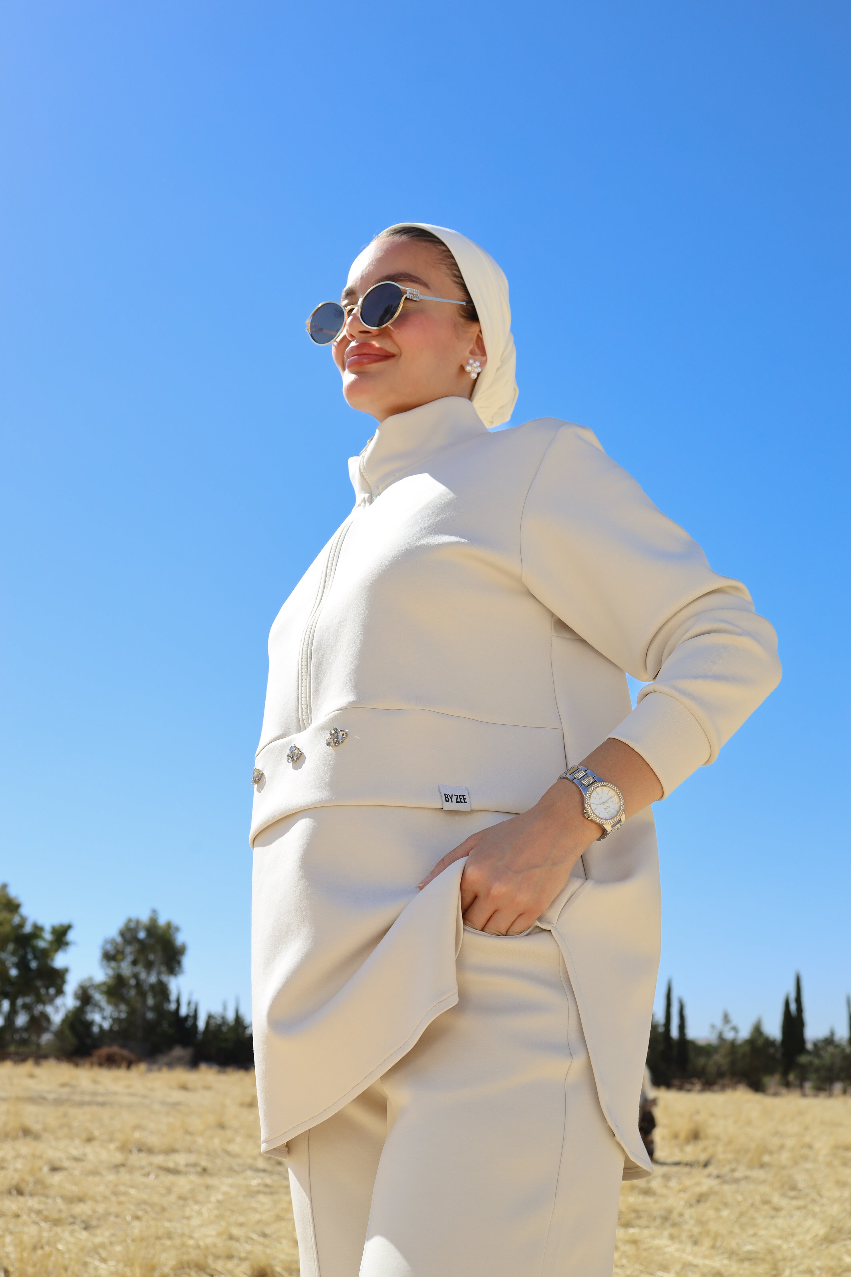 Long sleeved set - Beige