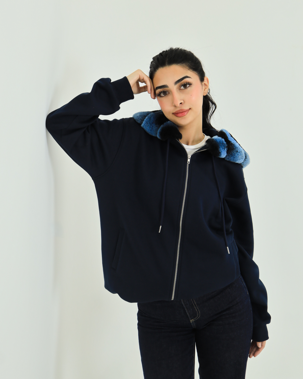 “Navy” hoodie jacket