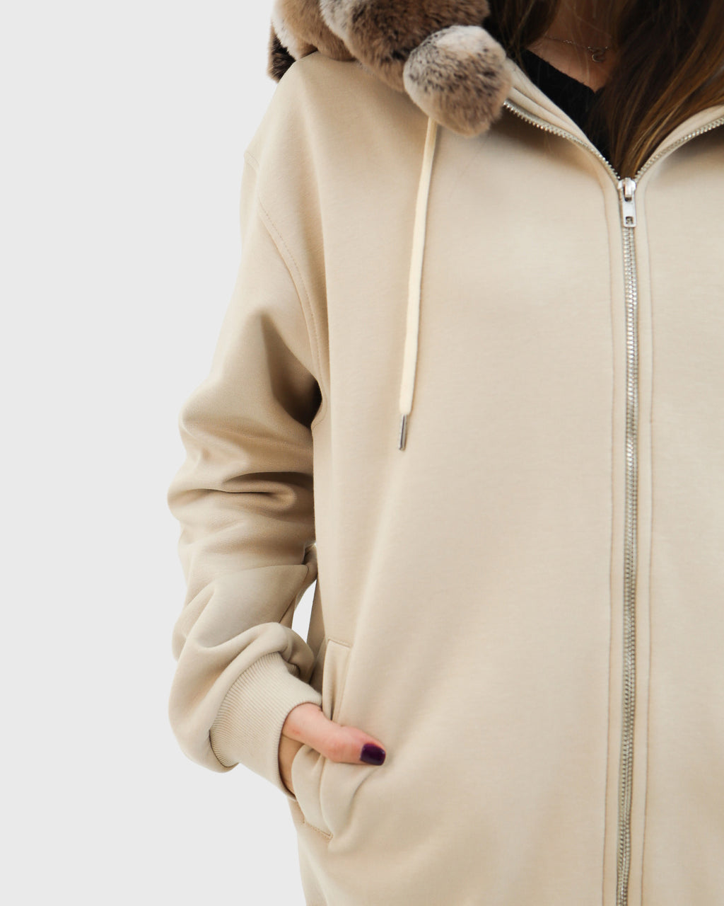 “Taupe” Hoodie Jacket
