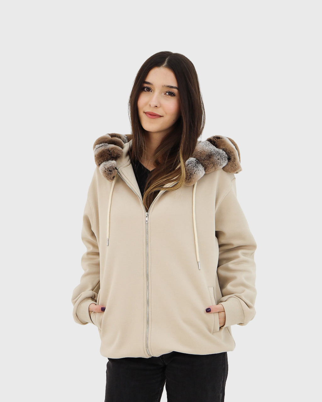 “Taupe” Hoodie Jacket