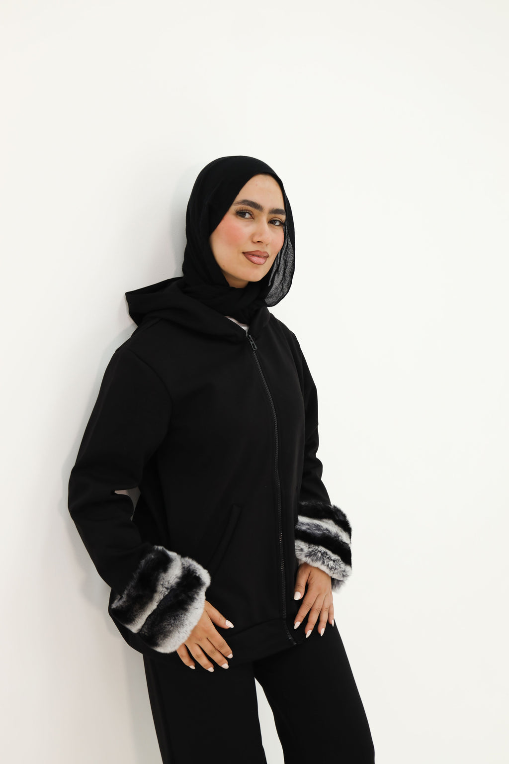 Zip Up Set - Black