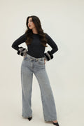 Bodycon Bra Tops - Charcoal - Fur