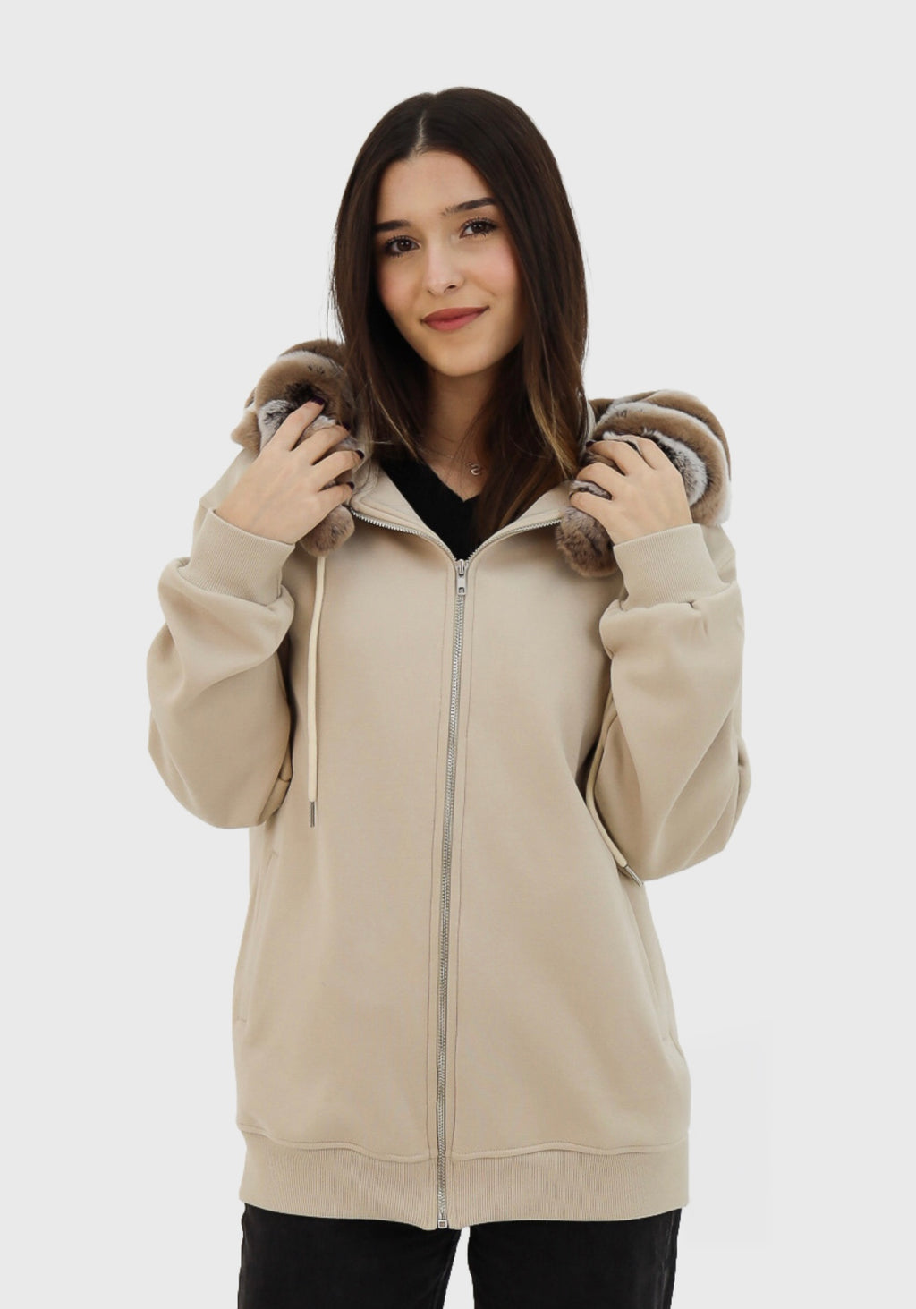 “Taupe” Hoodie Jacket