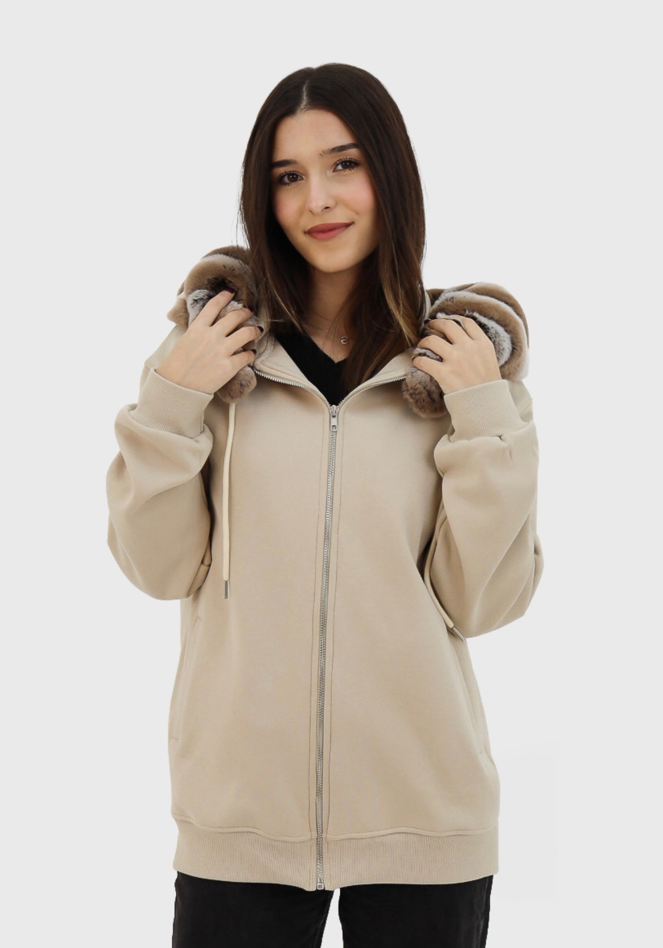 “Taupe” Hoodie Jacket