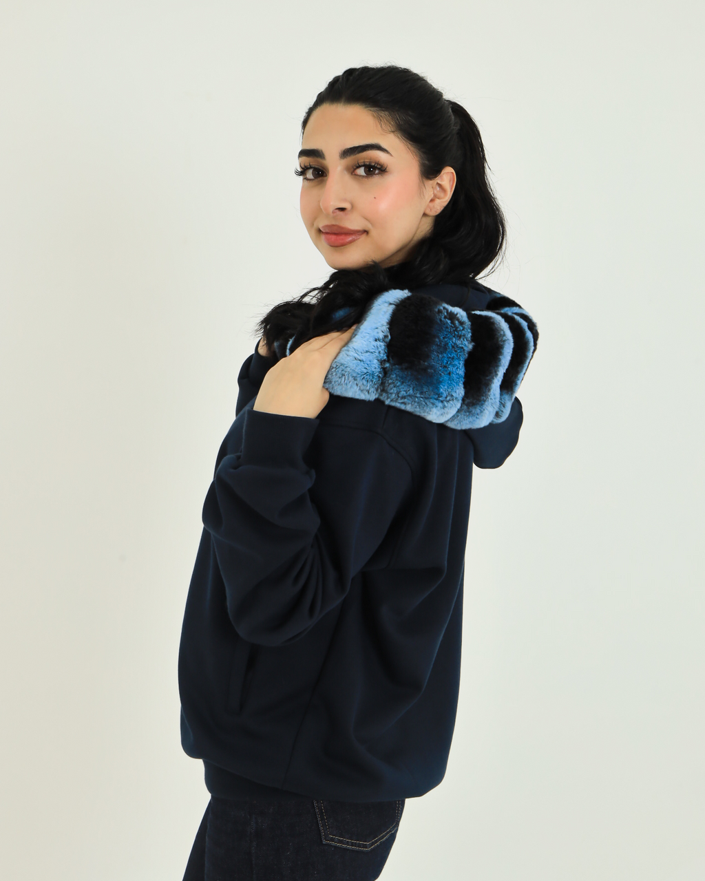 “Navy” hoodie jacket