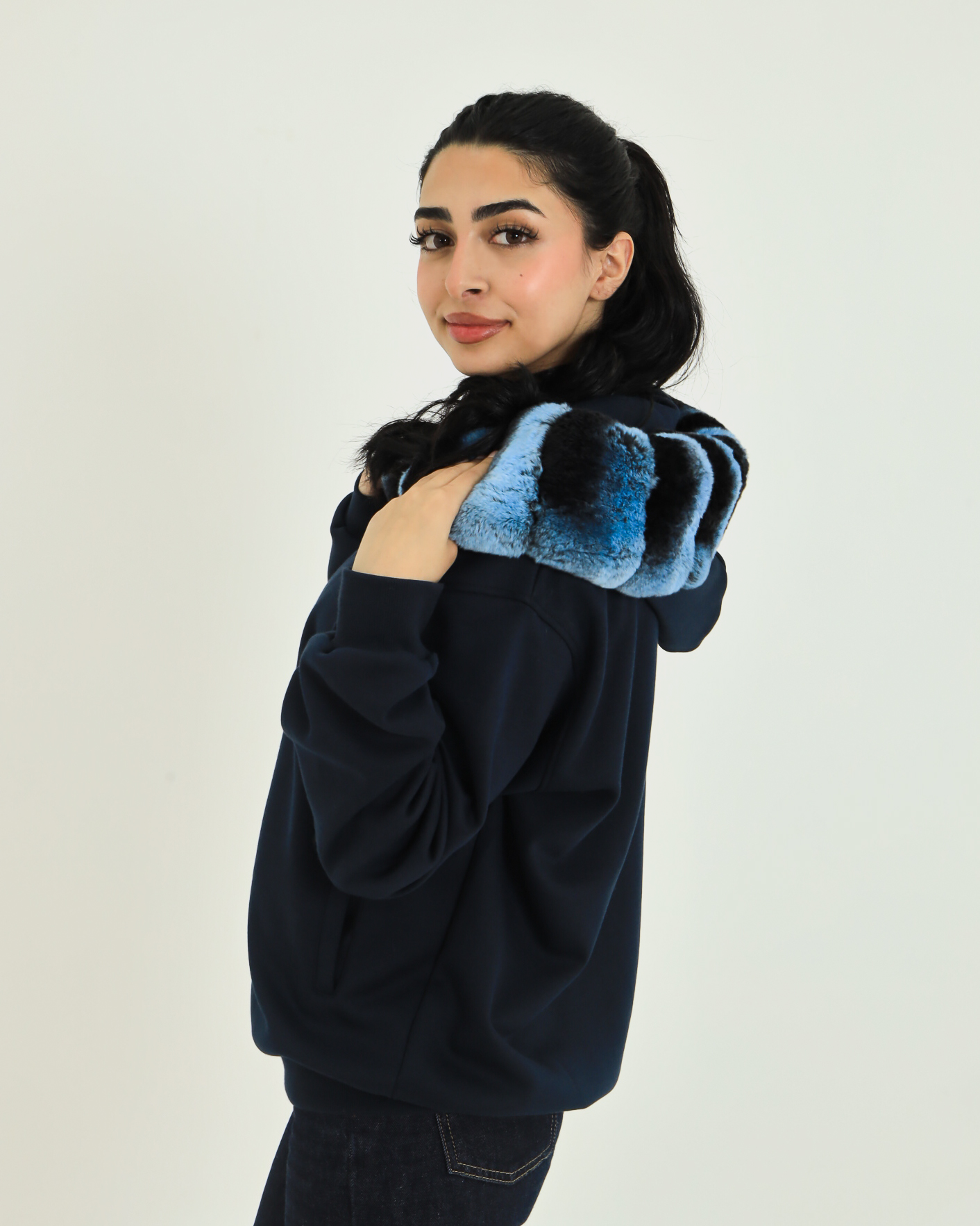 “Navy” hoodie jacket