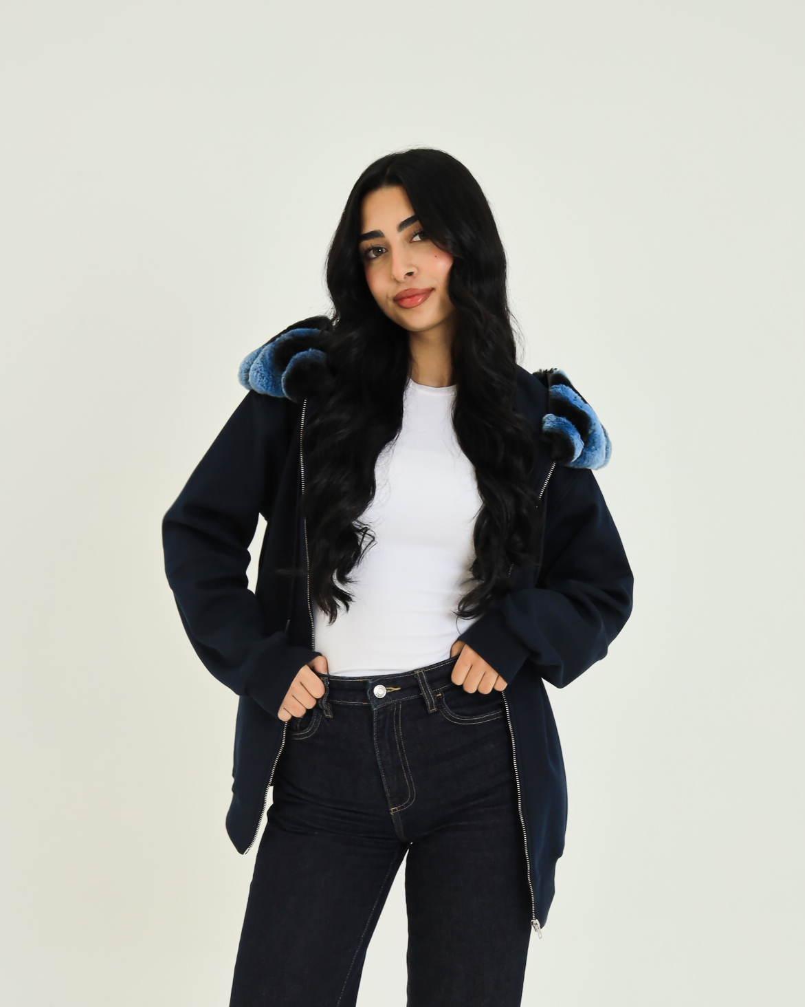 “Navy” hoodie jacket