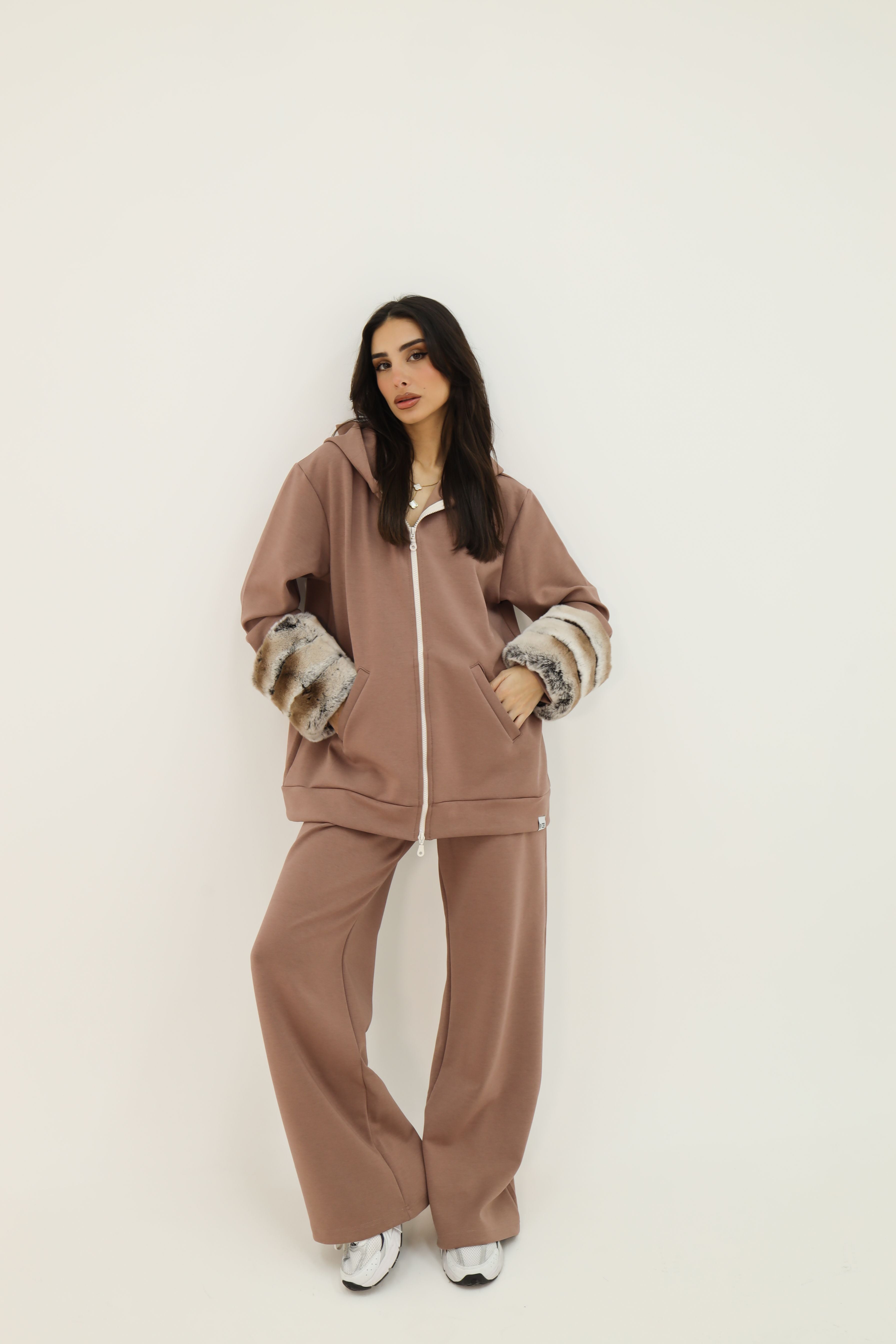 Zip Up Set - Mocha