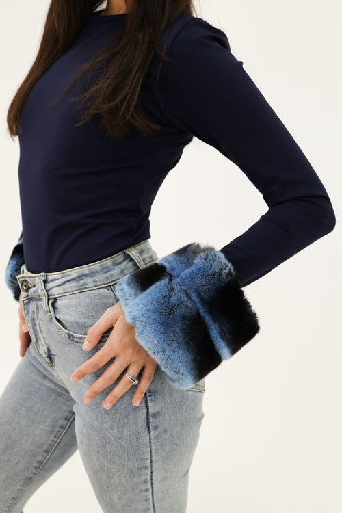 Bodycon Bra Tops - Navy - Fur