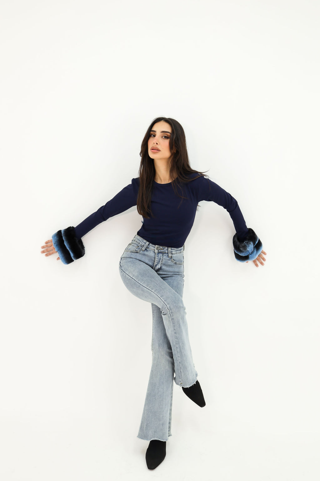 Bodycon Bra Tops - Navy - Fur