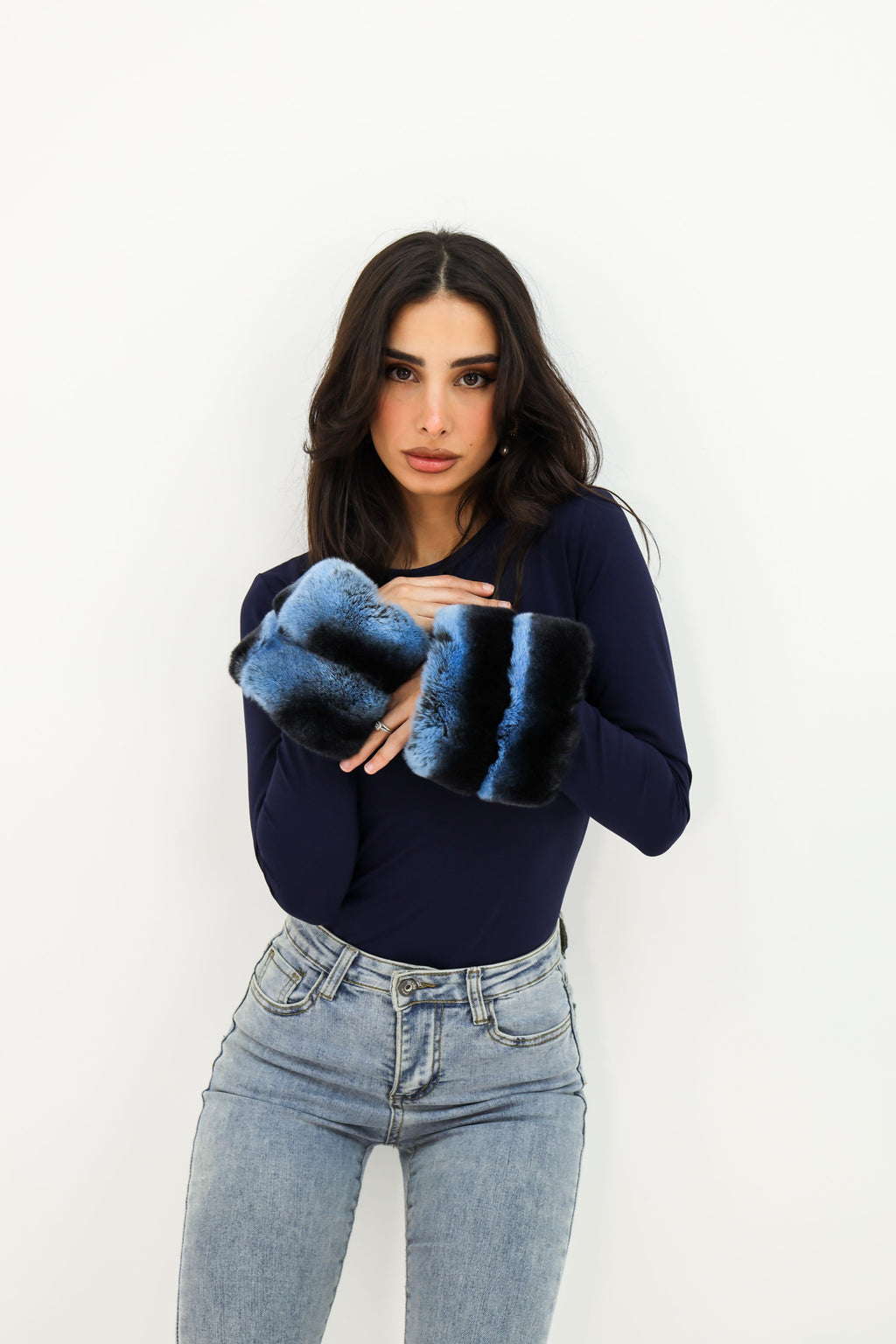 Bodycon Bra Tops - Navy - Fur
